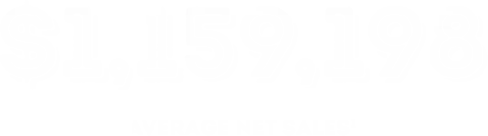 $1,159,198 Average Net Sales^1 (see footer disclaimer)